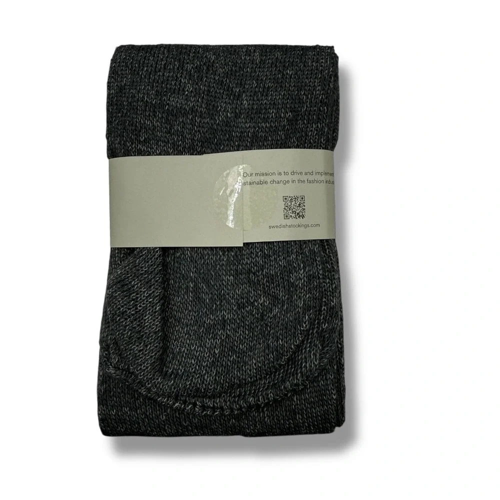 Swedish Stockings NWT Travel Socks Charcoal Gray‎ Organic Cotton Cozy